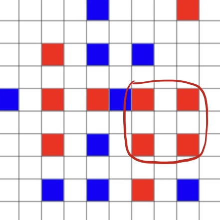 Monochromatic Square Game Demo